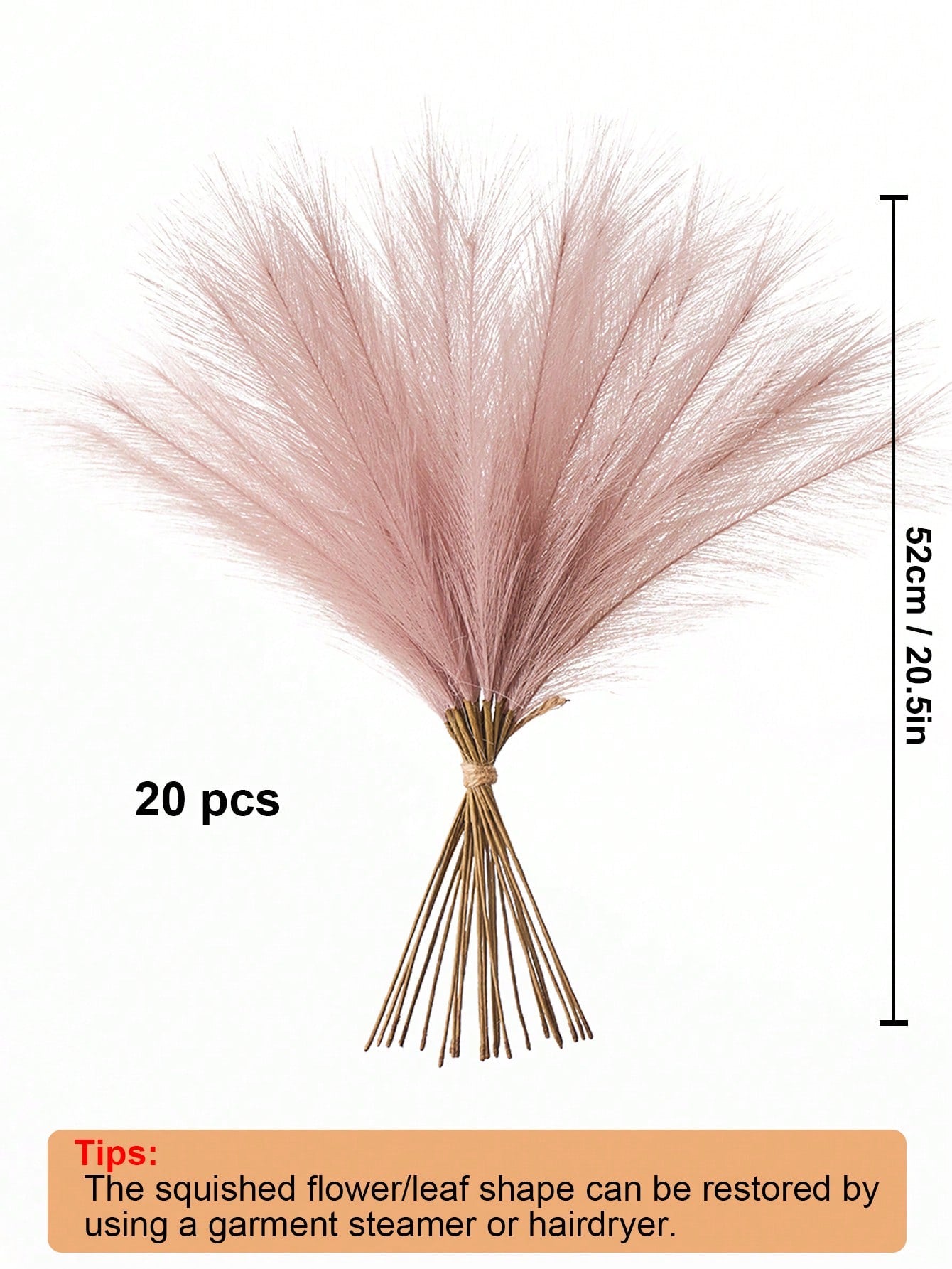 art- 5/10/20/50pcs 52cm Faux Pampas Grass Artificial Reeds Fluffy, Fake Flower Boho Deco