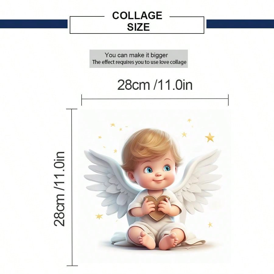 art- 1pc Cartoon Wing & Star Boy Wall Sticker For Bedroom Living Room Home Wall Decoration, Self-Adhesive