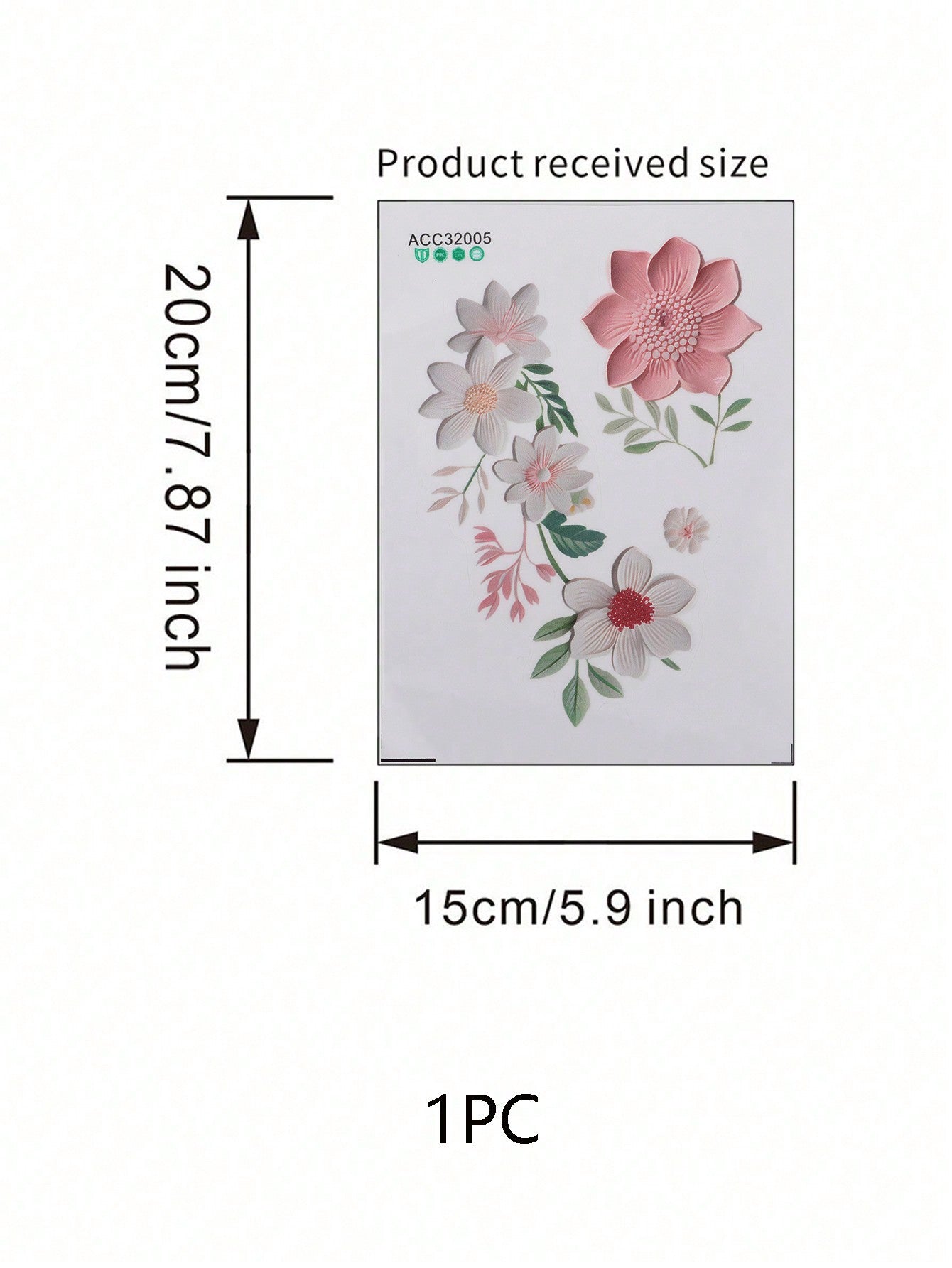 art- 1pc INS Style Flower Switch Sticker, Self-Adhesive Wall Decal For Living Room Entrance Home Decoration