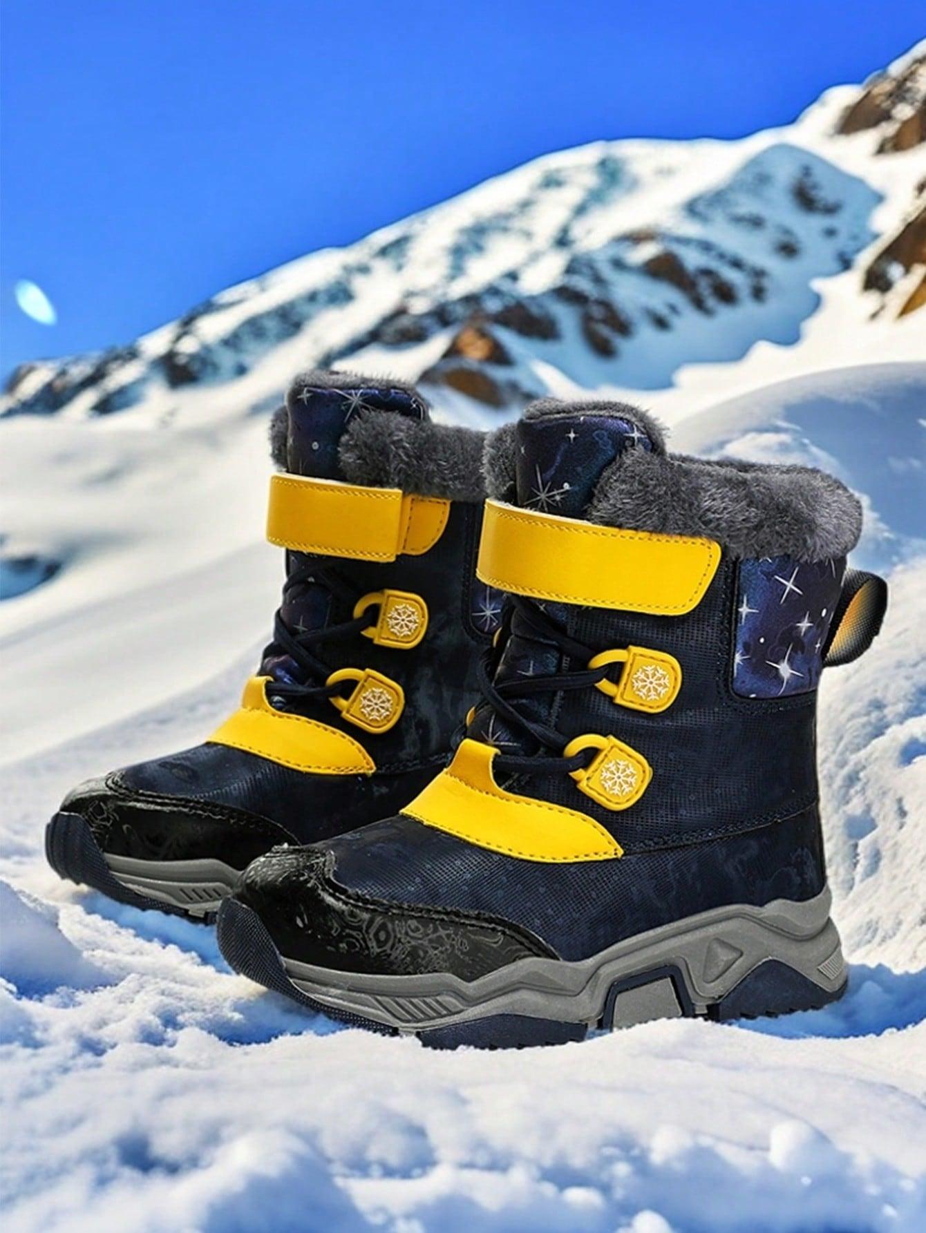 1- Water-Resistant Insulated Snow Boots For Kids, Warm Lining, 2024 Winter New Arrival, Suitable For Boys And Girls, For Christmas - Smartify4u