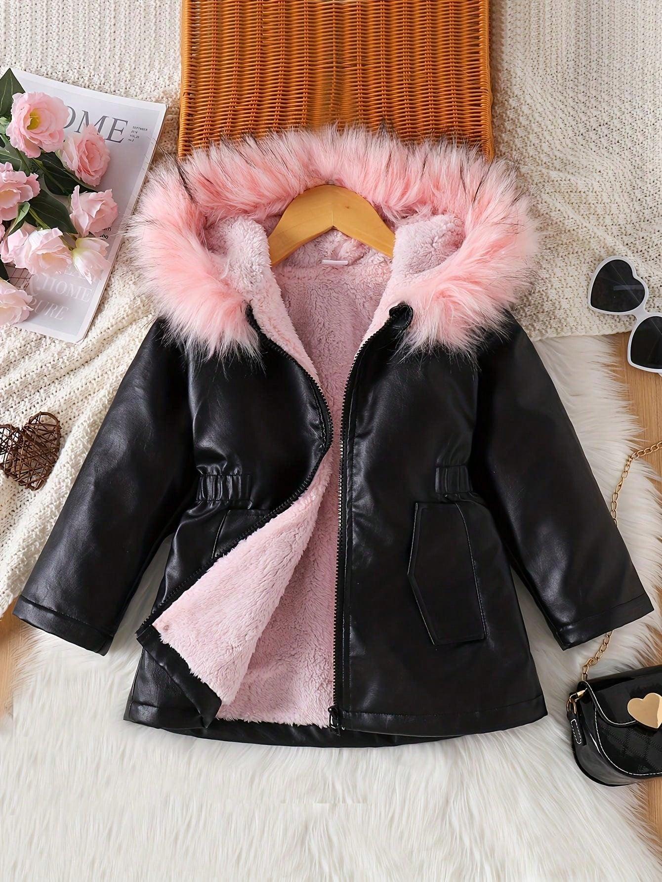 1- Young Girl Leather Jacket New Autumn Winter Fashion Thicken Warm Coat - Smartify4u