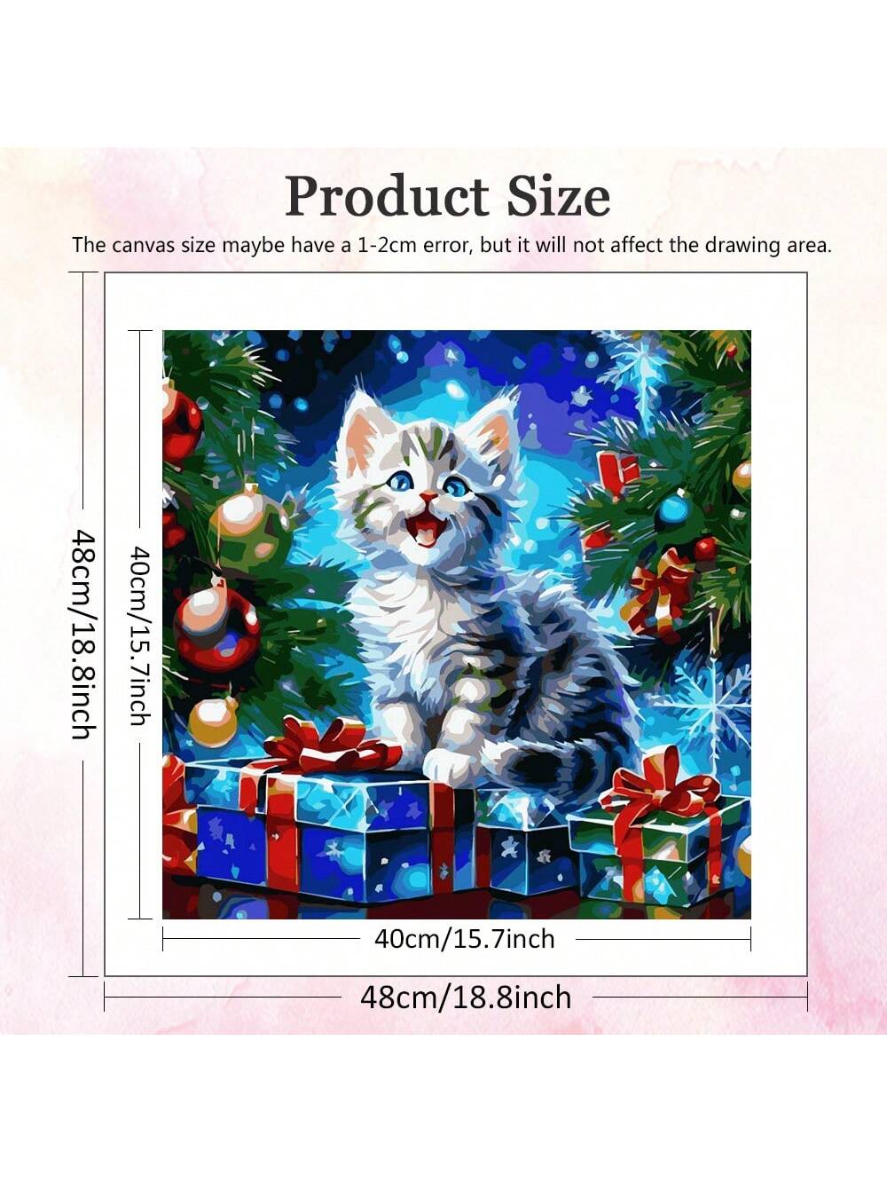 art- 1pc Pictures By Numbers Cat Kitten Tree Animal Paint Kit For Adults Drawing By Numbers Set Crafts Supplies Adults Handpainted DIY Gift Home Decoration Modern Christmas Gift