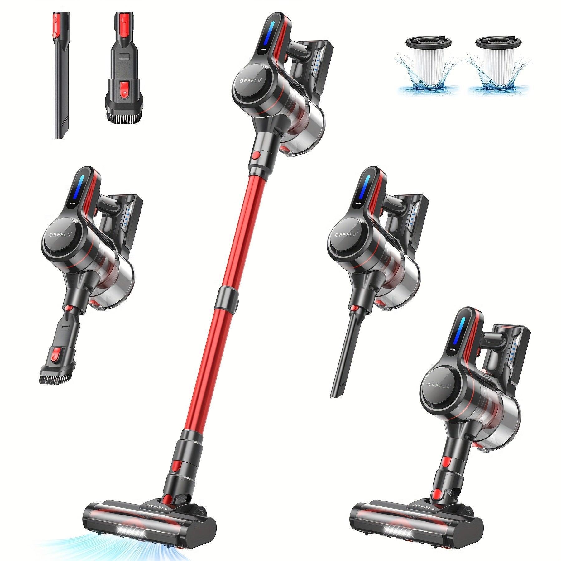 ATH- MIBODE Cordless Vacuum Cleaner, 26Kpa Powerful Stick Vacuum With 45min Runtime, Anti-Tangle 50.72oz Dust Cup, Rechargeable Wireless Vacuum - Smartify4u