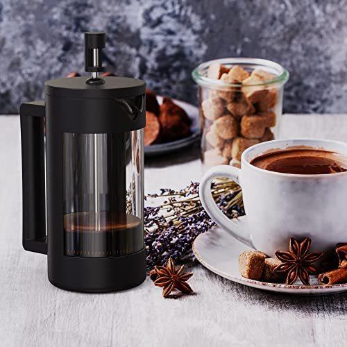 ACH- French Press Coffee Maker, Camping Plastic Glass, Medium Size Tea and Frothed Milk Press,100 Percent BPA Free Prensa Francesa, Safe,12 Oz & 21 Oz - Smartify4u