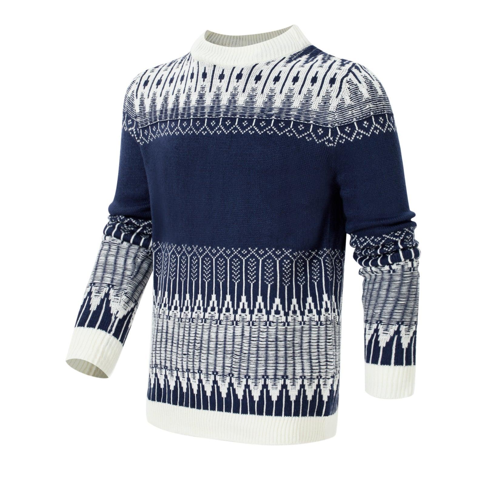 ACM- Men's Crewneck Pullover Sweater Unisex Fair Isle Long Sleeve Knitted Sweater - Smartify4u