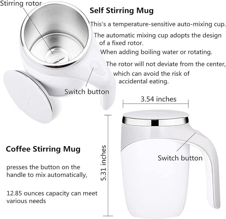 ATH- Magnetic Stirring Coffee CUP Home Office Travel Mixing Cup Suitable for Coffee Juicer - Smartify4u