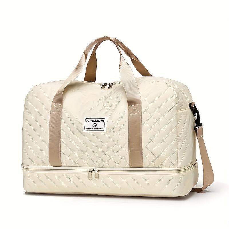 ATH- Luxurious Oversized Duffel Bag - Stylish & Durable with Waterproof Compartment, Multi-Functional Carry & Handy & Side Pockets - Smartify4u