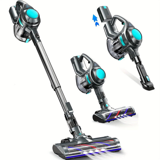 ATH- Ultra-Lightweight Cordless Stick Vacuum Cleaner - Powerful Suction, Detachable Battery, LED Brush, 1.3L Large Dust Cup, 4-in-1 Handheld Vacuum 1pc - Smartify4u