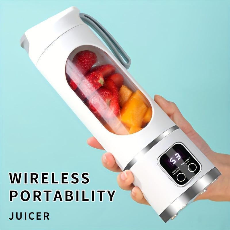 ATH- Portable Mini Blender & Juicer - Citrus Juicers with 3 Modes, High-Speed 12 Blades, Digital Display, 15.22 Ounces Easy Clean Design - Smartify4u