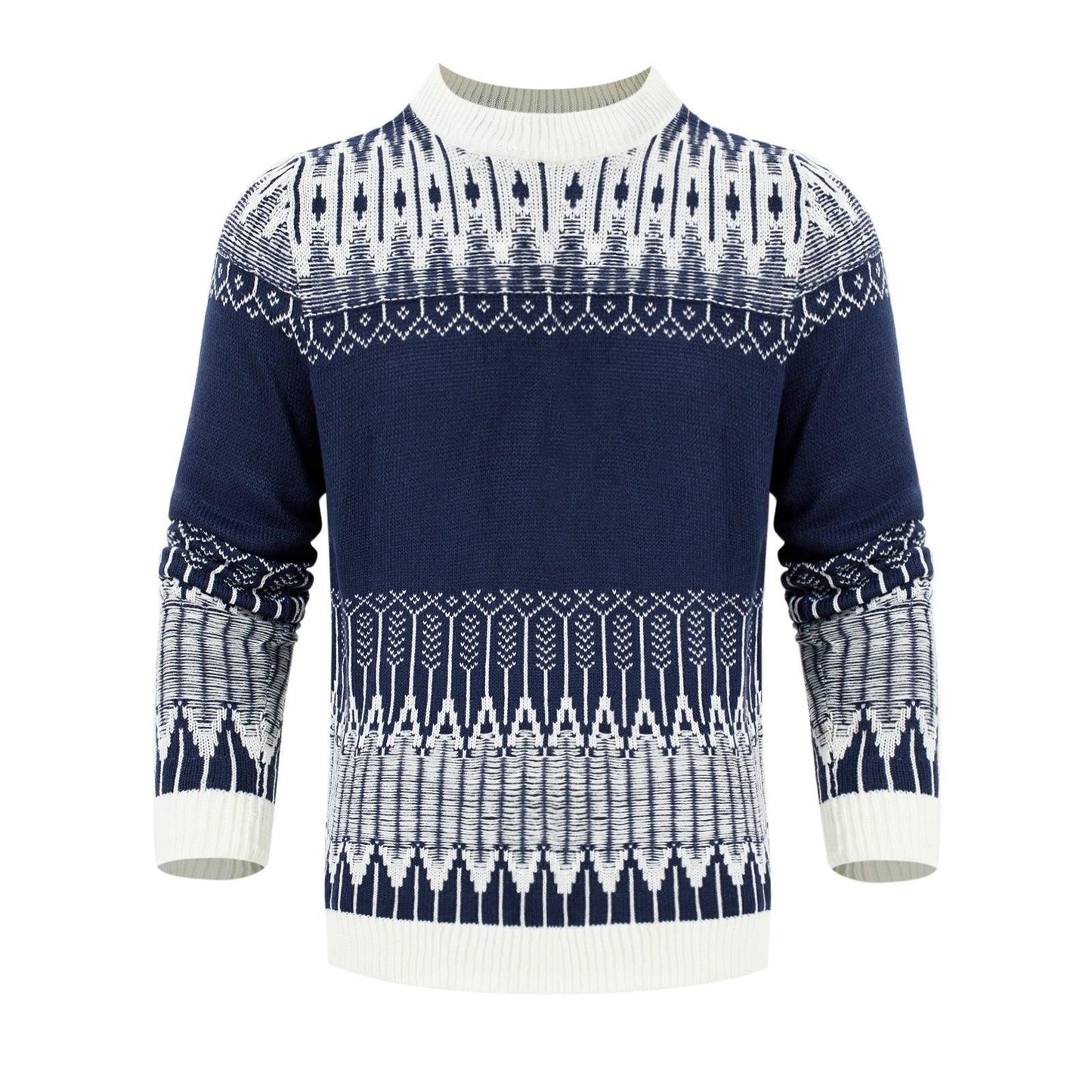 ACM- Men's Crewneck Pullover Sweater Unisex Fair Isle Long Sleeve Knitted Sweater - Smartify4u