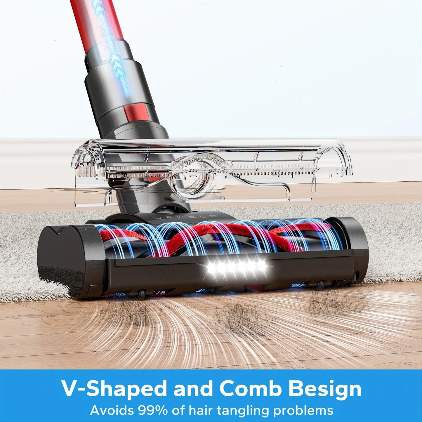 ATH- MIBODE Cordless Vacuum Cleaner, 26Kpa Powerful Stick Vacuum With 45min Runtime, Anti-Tangle 50.72oz Dust Cup, Rechargeable Wireless Vacuum - Smartify4u