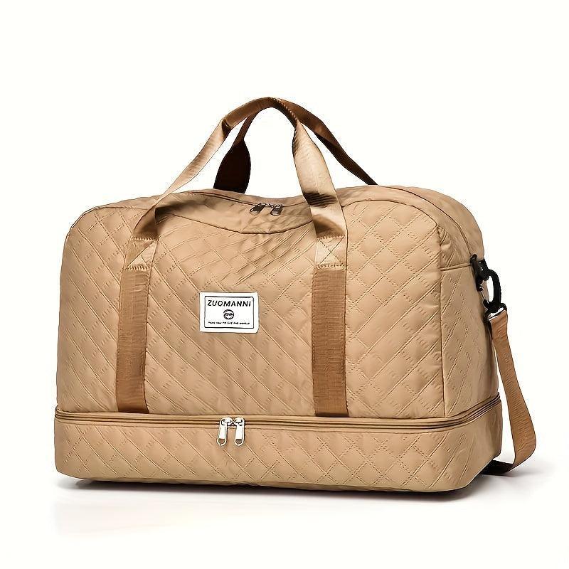 ATH- Luxurious Oversized Duffel Bag - Stylish & Durable with Waterproof Compartment, Multi-Functional Carry & Handy & Side Pockets - Smartify4u