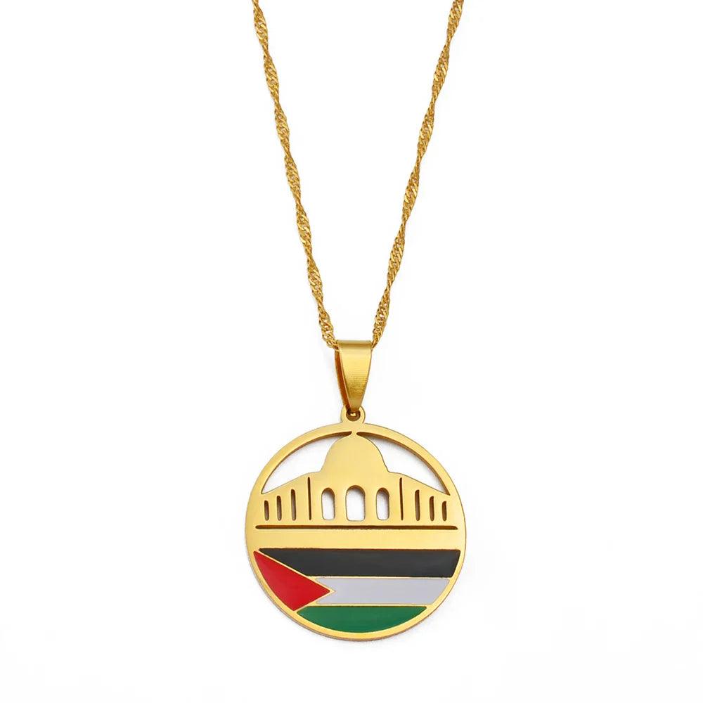 AAP- Anniyo Al-Aqsa Mosque and Palestine Pendant Necklaces Jewelry - Smartify4u