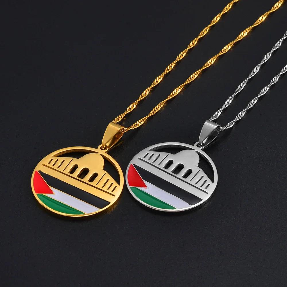 AAP- Anniyo Al-Aqsa Mosque and Palestine Pendant Necklaces Jewelry - Smartify4u