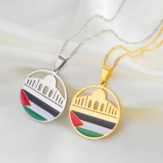 AAP- Anniyo Al-Aqsa Mosque and Palestine Pendant Necklaces Jewelry - Smartify4u