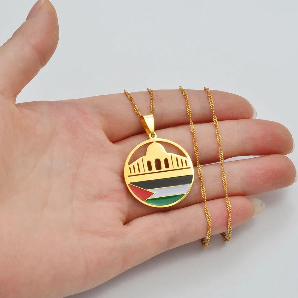 AAP- Anniyo Al-Aqsa Mosque and Palestine Pendant Necklaces Jewelry - Smartify4u