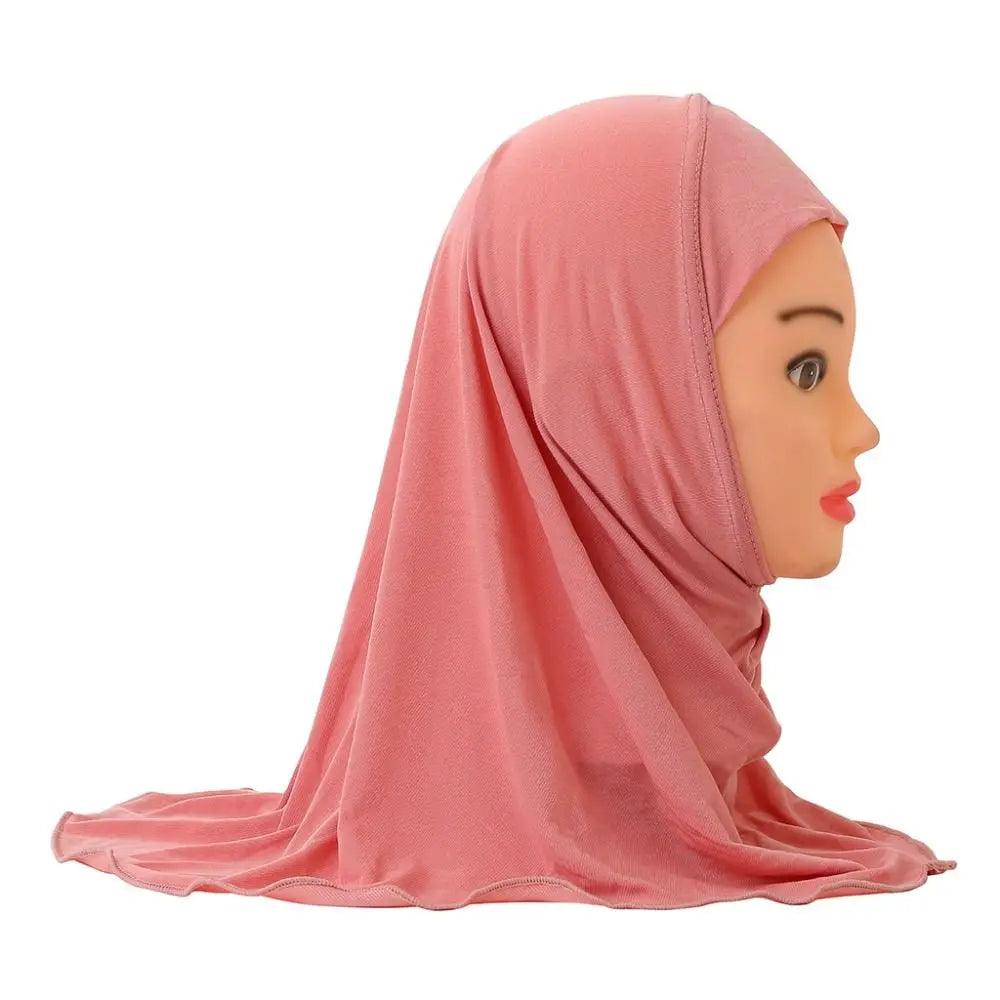 AAK- Muslim Girls Kids Hijab Scarf Shawls Soft and Stretch Material for 2 to 7 years old Girls 50cm - Smartify4u