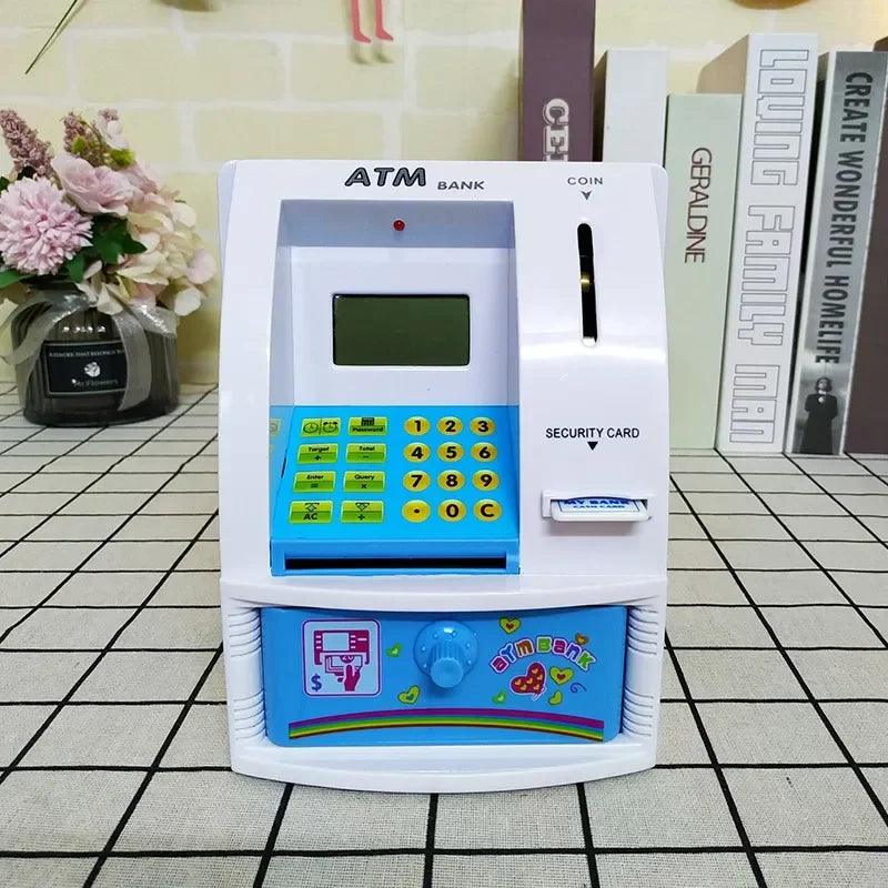 AAK- Real Cash Banknote Storage Box, Digital Desk Clock Timer and Calendar, Withdrawal ATM , Password Adult Piggy Bank - Smartify4u