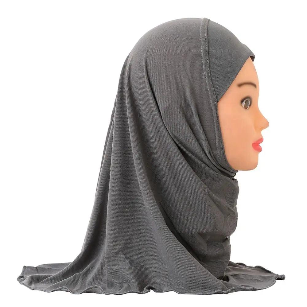 AAK- Muslim Girls Kids Hijab Scarf Shawls Soft and Stretch Material for 2 to 7 years old Girls 50cm - Smartify4u