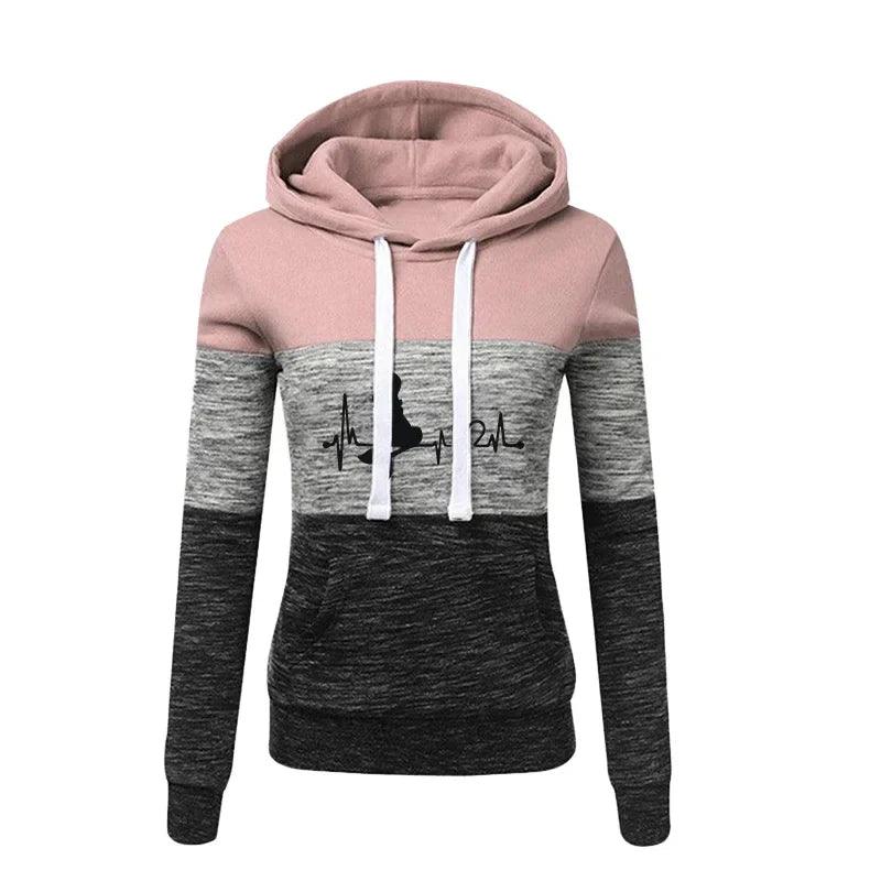 AAW- Hoodies Slim Fit Women's Sweatshirts Jogging Drawstring Casual Autumn Winter Tricolor Sports Outdoors Clothing - Smartify4u