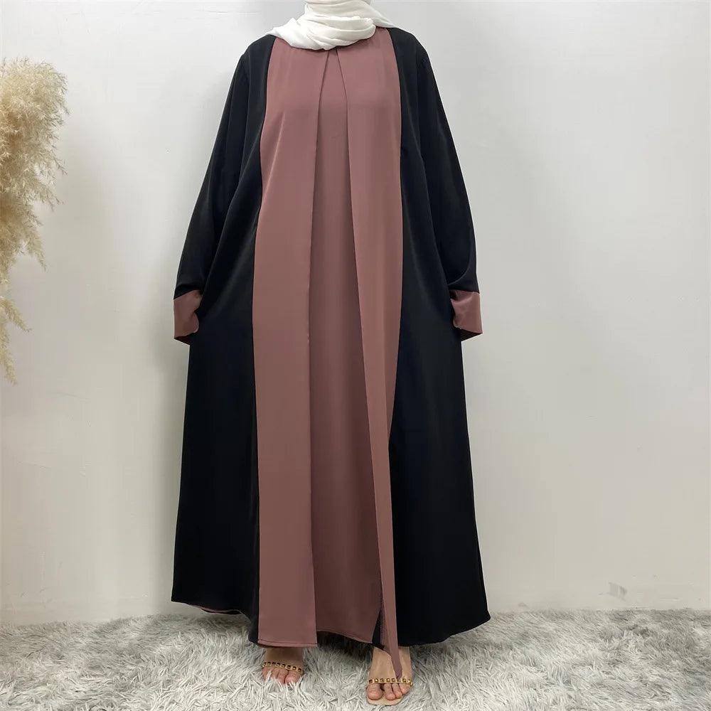 AAI- Muslim Party Dress for Women Abaya 2 Piece Long Dress Robe Jellabiya 2024 - Smartify4u