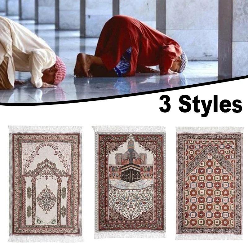 AAI- Arabic Muslim Prayer Carpet Fringed Embroidered Flower Pattern Rectangular - Smartify4u