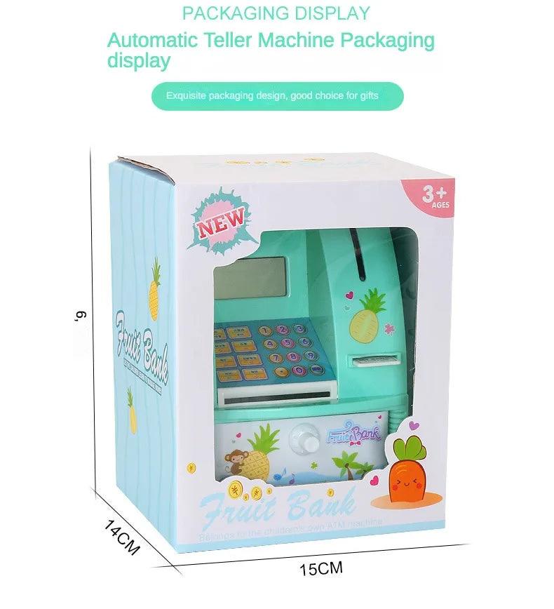 AAK- Real Cash Banknote Storage Box, Digital Desk Clock Timer and Calendar, Withdrawal ATM , Password Adult Piggy Bank - Smartify4u