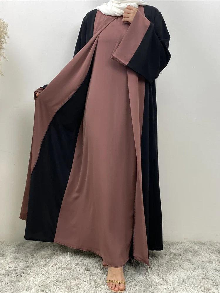 AAI- Muslim Party Dress for Women Abaya 2 Piece Long Dress Robe Jellabiya 2024 - Smartify4u