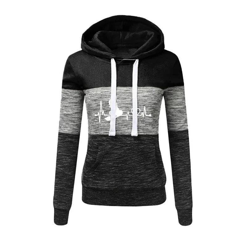 AAW- Hoodies Slim Fit Women's Sweatshirts Jogging Drawstring Casual Autumn Winter Tricolor Sports Outdoors Clothing - Smartify4u