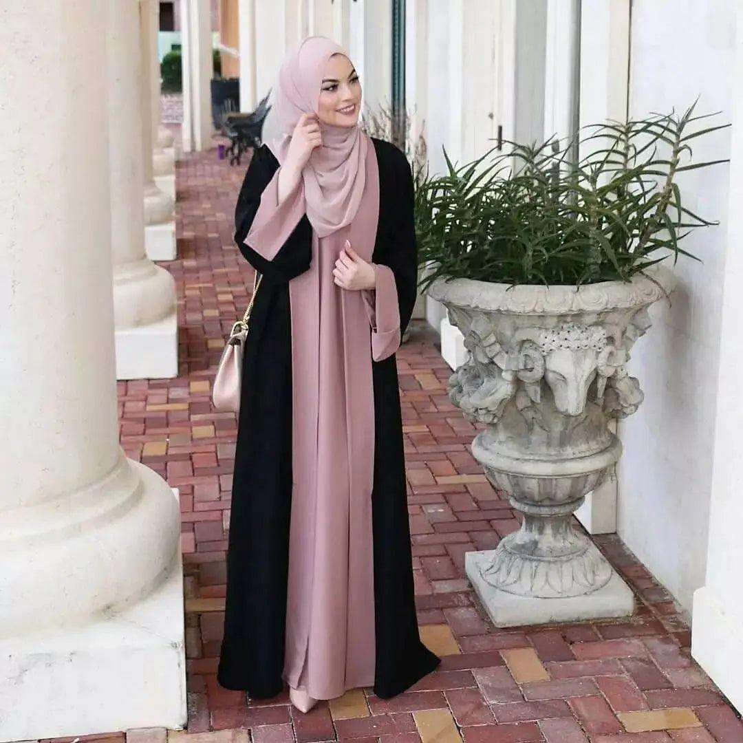 AAI- Muslim Party Dress for Women Abaya 2 Piece Long Dress Robe Jellabiya 2024 - Smartify4u