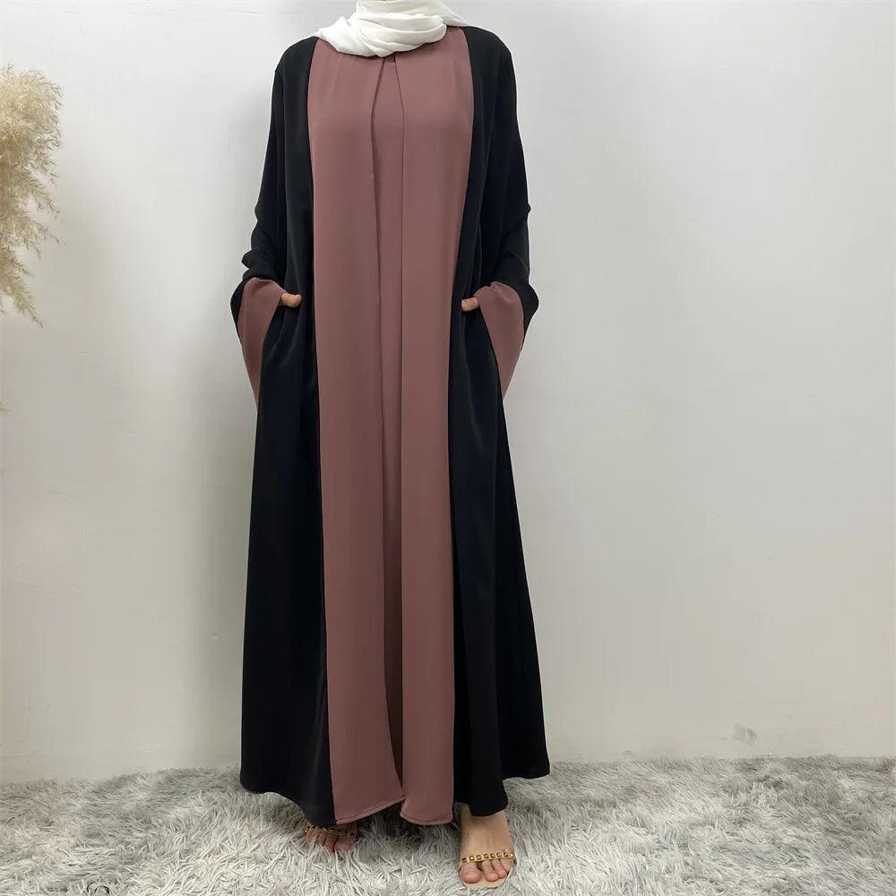 AAI- Muslim Party Dress for Women Abaya 2 Piece Long Dress Robe Jellabiya 2024 - Smartify4u