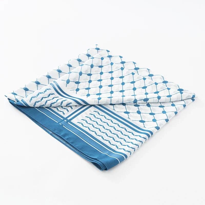 AAP-115cm Chiffon Keffiyeh Kerchief Square Headscarf Islam Arab Palestine Head Neck Scarves Headwrap - Smartify4u