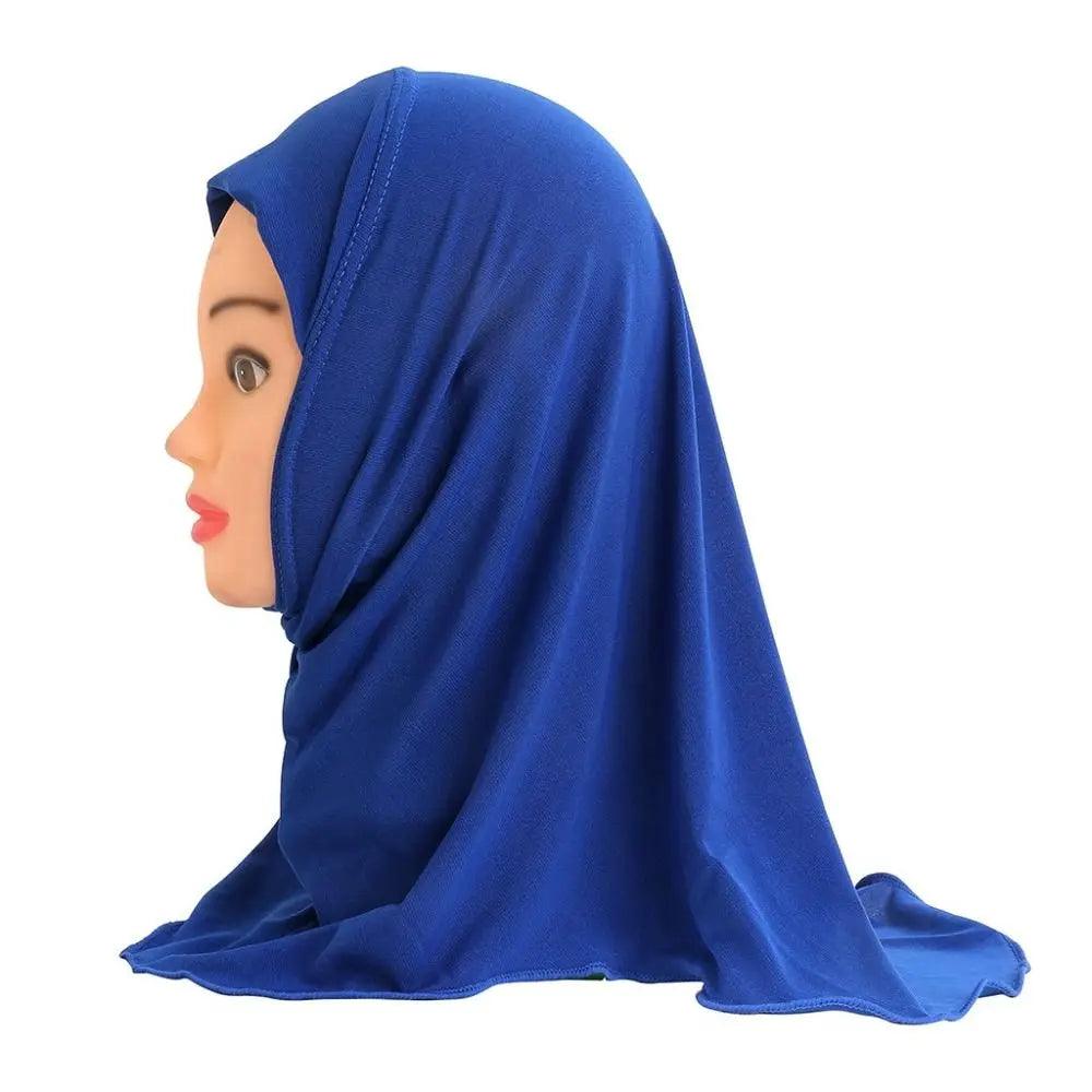 AAK- Muslim Girls Kids Hijab Scarf Shawls Soft and Stretch Material for 2 to 7 years old Girls 50cm - Smartify4u