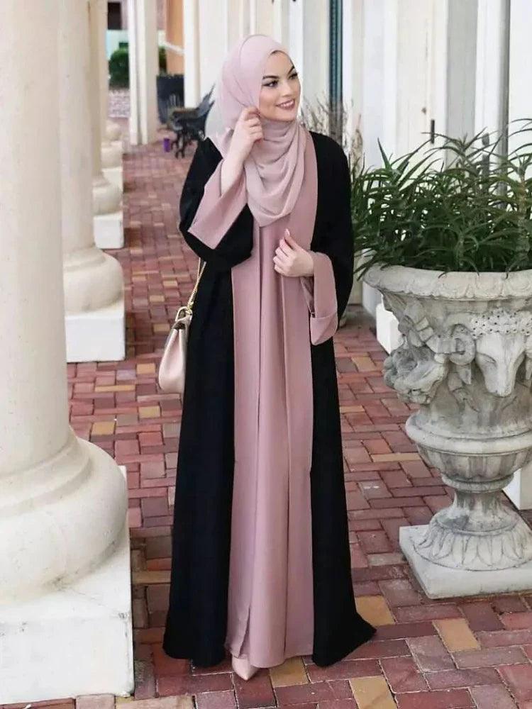 AAI- Muslim Party Dress for Women Abaya 2 Piece Long Dress Robe Jellabiya 2024 - Smartify4u