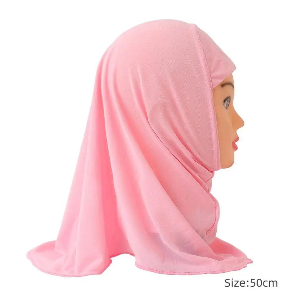 AAK- Muslim Girls Kids Hijab Scarf Shawls Soft and Stretch Material for 2 to 7 years old Girls 50cm - Smartify4u