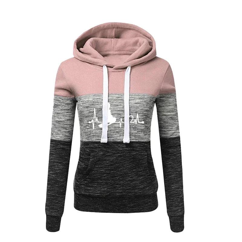 AAW- Hoodies Slim Fit Women's Sweatshirts Jogging Drawstring Casual Autumn Winter Tricolor Sports Outdoors Clothing - Smartify4u