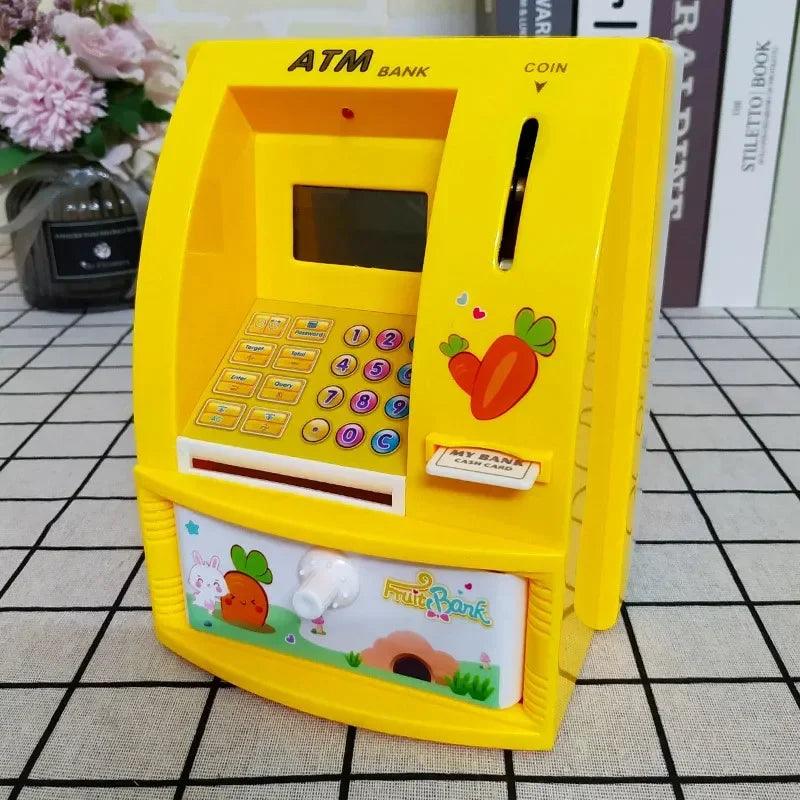 AAK- Real Cash Banknote Storage Box, Digital Desk Clock Timer and Calendar, Withdrawal ATM , Password Adult Piggy Bank - Smartify4u