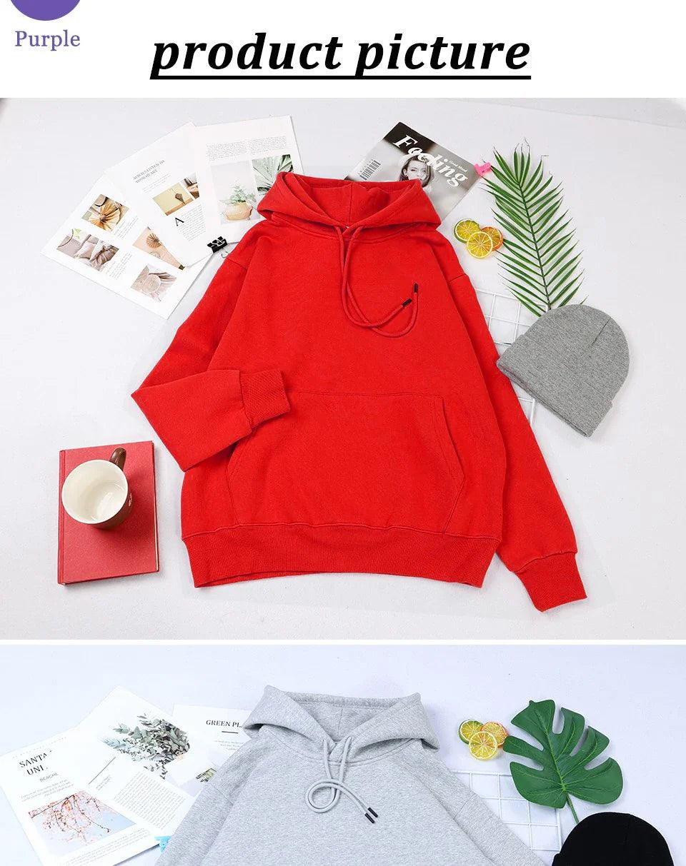 AAP- Winter Woman Hoodies Palestine Gaza Letter Printed Pullovers Breathable Loose Warm Pocket Sweatshirts Casual Ladies - Smartify4u