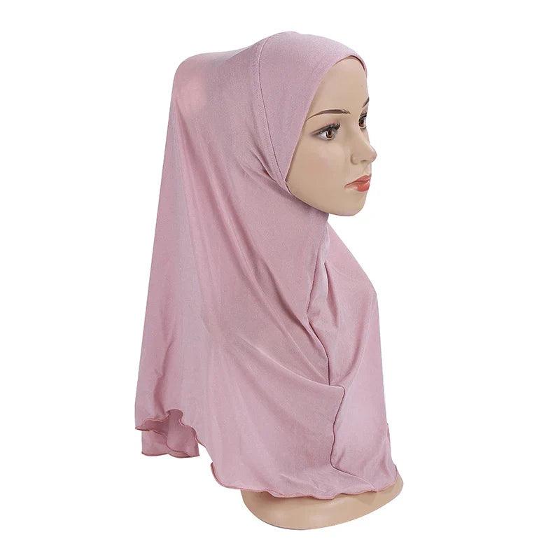 AAI- big girls plain hijab hats Muslim scarf Headscarf hat headwrap beautiful 10 years girl scarf - Smartify4u