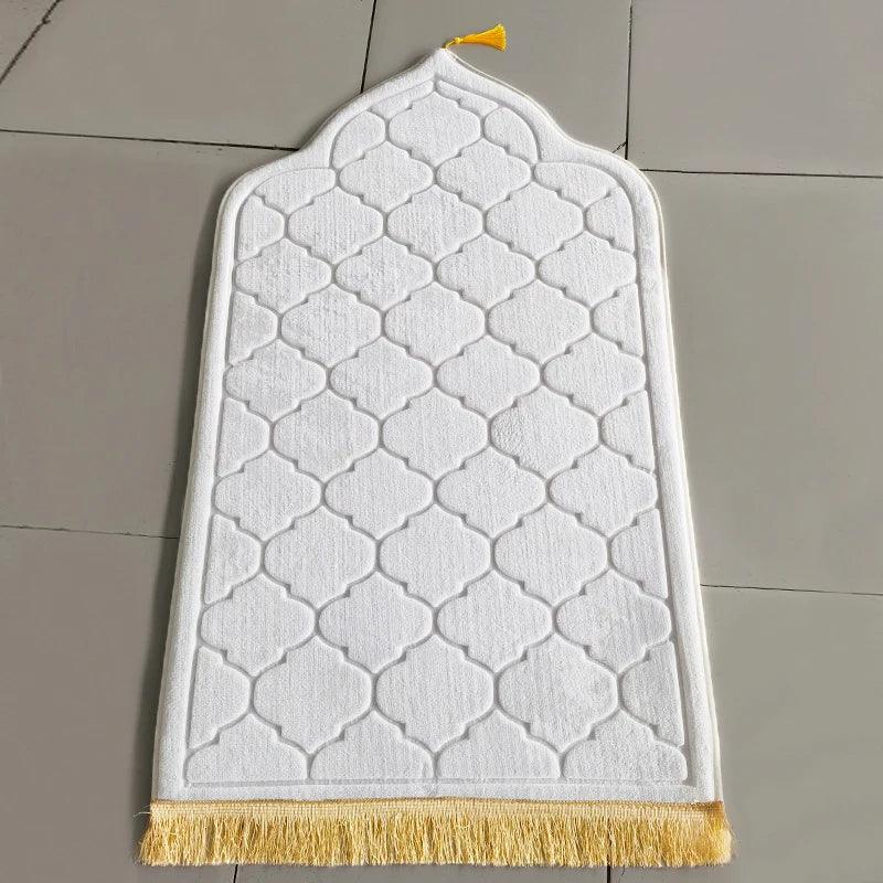 AAI- Flannel Prayer Mat Worship, Embossing Floor Carpets Non-Slip Soft Portable - Smartify4u