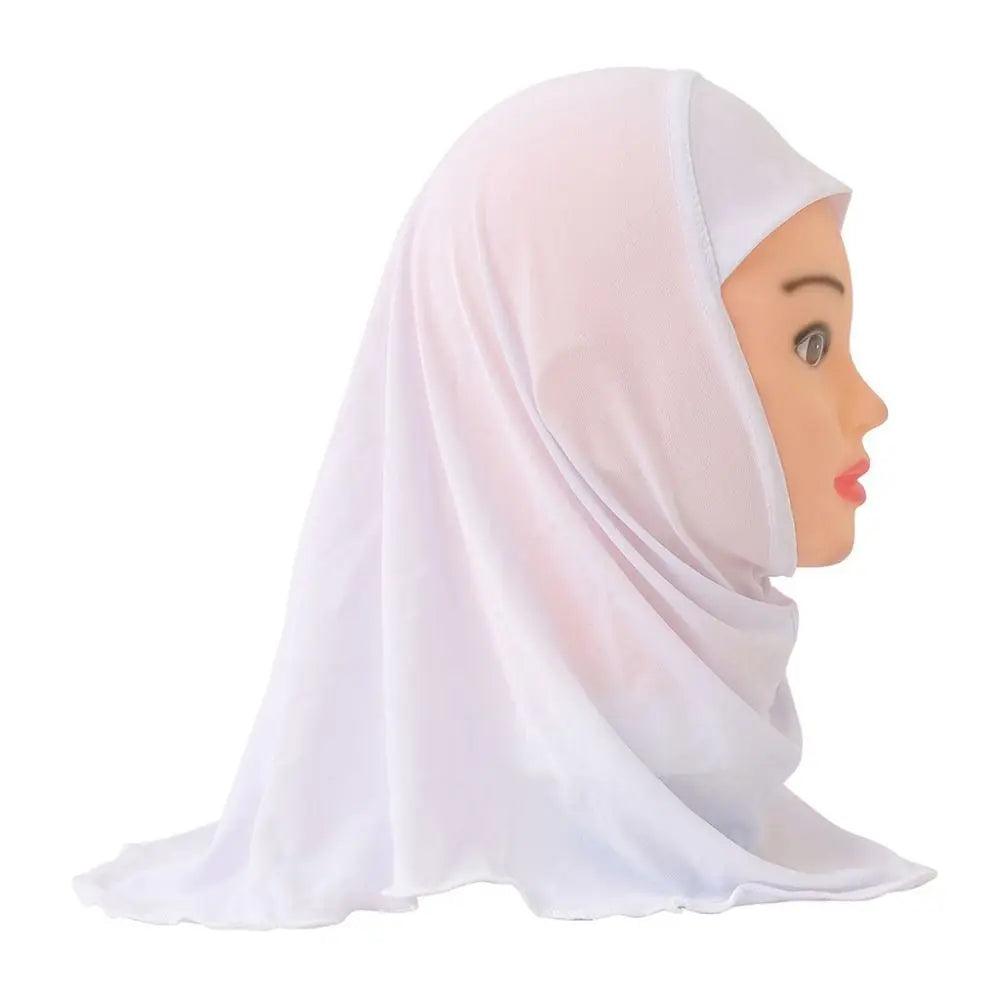 AAK- Muslim Girls Kids Hijab Scarf Shawls Soft and Stretch Material for 2 to 7 years old Girls 50cm - Smartify4u