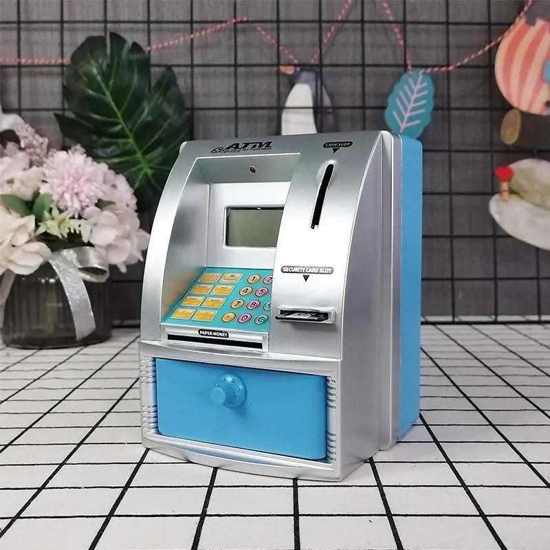 AAK- Real Cash Banknote Storage Box, Digital Desk Clock Timer and Calendar, Withdrawal ATM , Password Adult Piggy Bank - Smartify4u