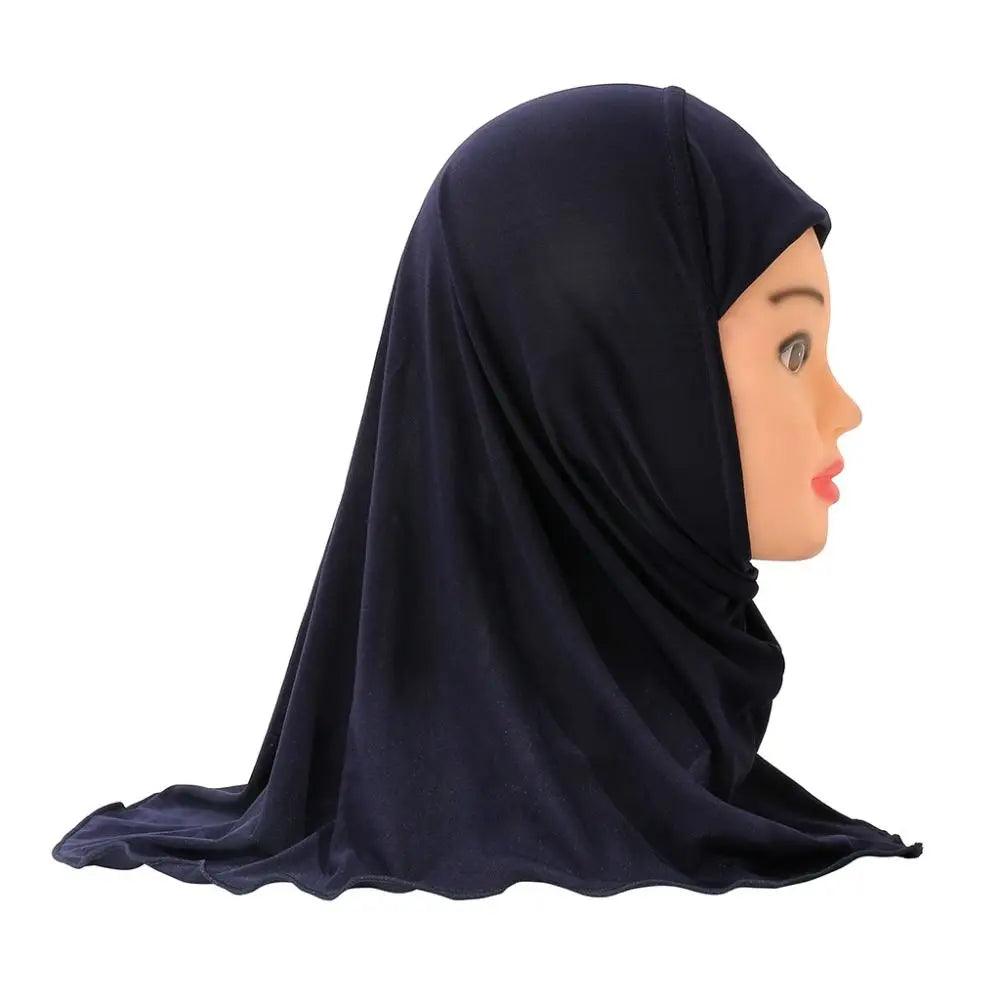 AAK- Muslim Girls Kids Hijab Scarf Shawls Soft and Stretch Material for 2 to 7 years old Girls 50cm - Smartify4u