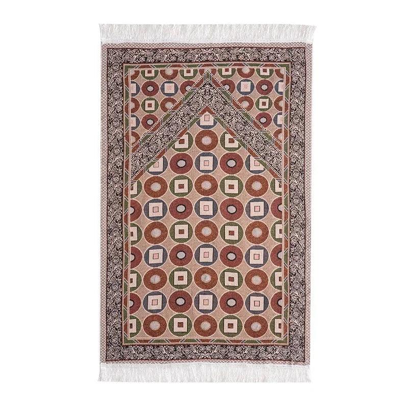 AAI- Arabic Muslim Prayer Carpet Fringed Embroidered Flower Pattern Rectangular - Smartify4u