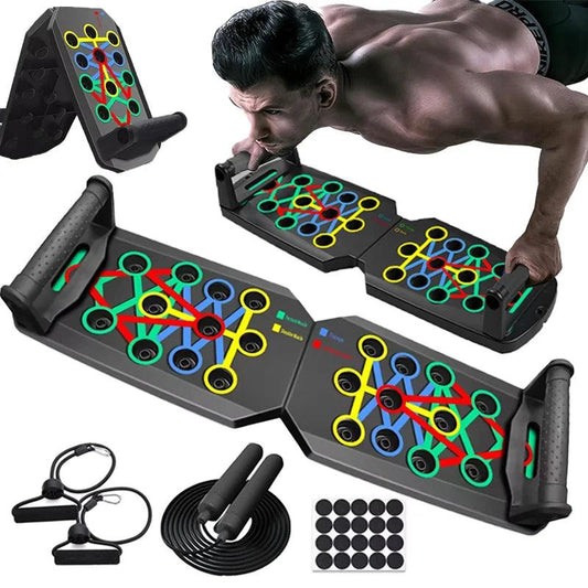 AAB- Push-up Board Set Portable Multifunctional, Foldable Fitness Equipment for Chest Abdomen Arms/Back Training - Smartify4u