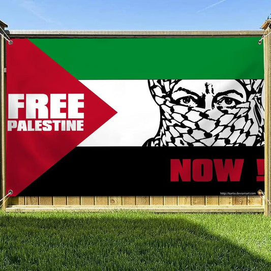 AAP- Decorative Flags and Banners Free Palestine Outdoor Decorations Four Hole Single Sided Flag Polyester - Smartify4u