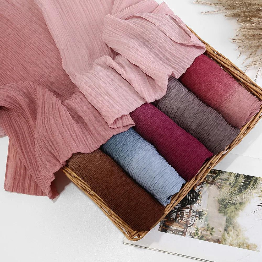 AAI- 2024 Fashion Gradient Color Women Hijab Scarf Stretchy Wrap Soft Sun Protection Islamic - Smartify4u