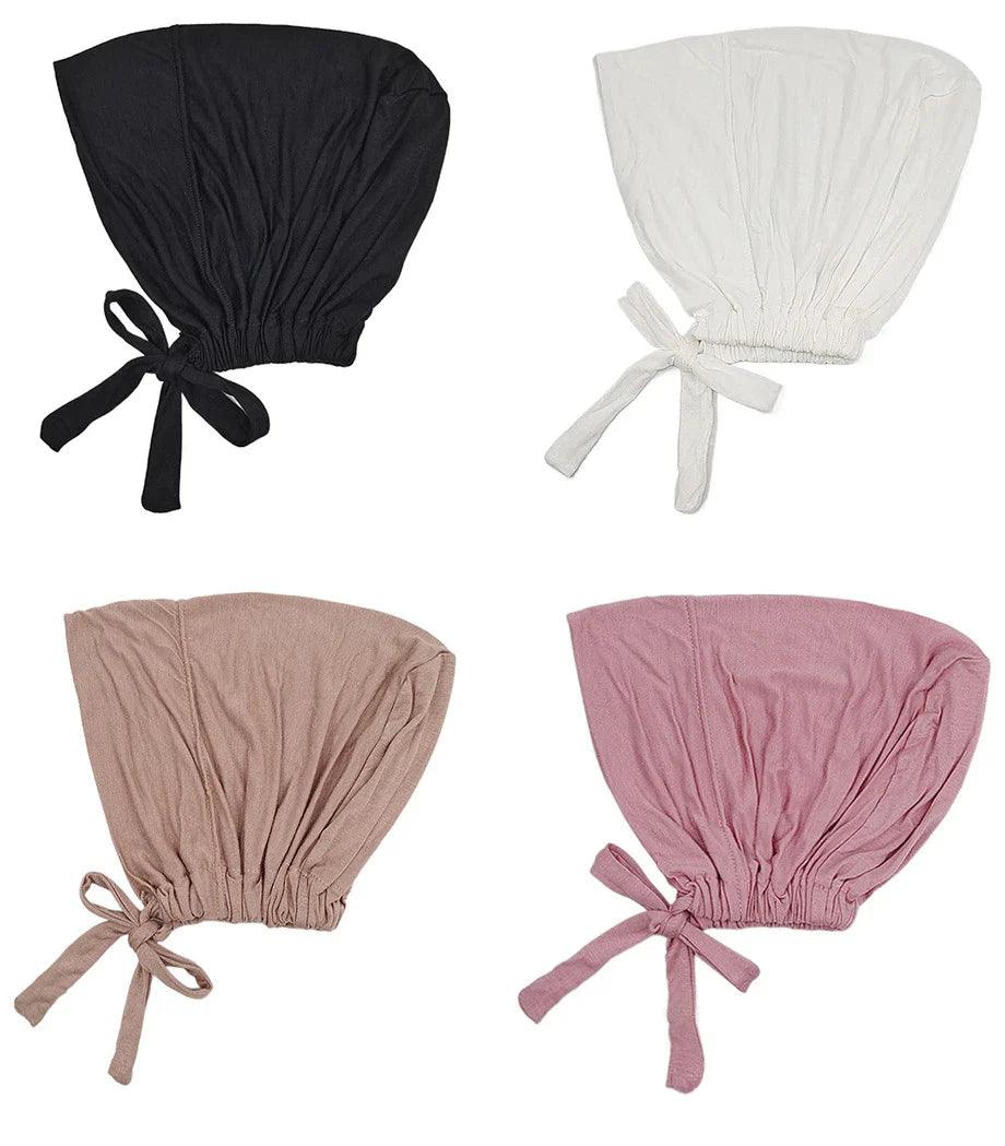 New Soft Modal Muslim Hat Inner Hijab Caps Islamic Underscarf Bonnet India Hats Female Headwrap Turbante Mujer - Smartify4u