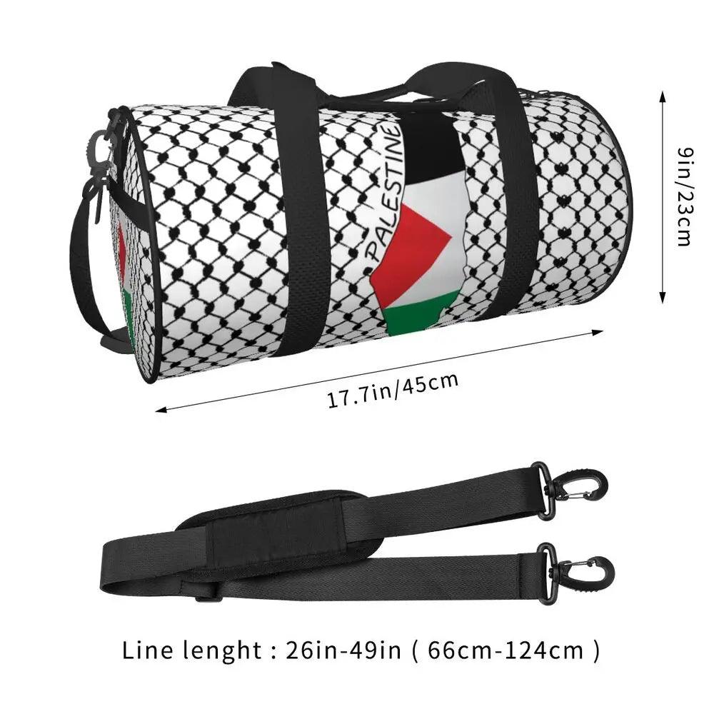 AAP- Palestine Flag Map Travel Bag Kufiya Hatta Swimming Gym Bag Men's Design Large Capacity - Smartify4u