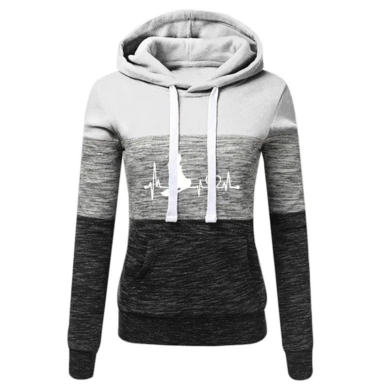 AAW- Hoodies Slim Fit Women's Sweatshirts Jogging Drawstring Casual Autumn Winter Tricolor Sports Outdoors Clothing - Smartify4u